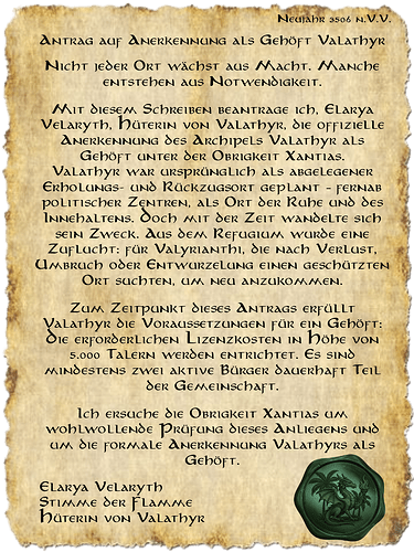 Antrag Gehöft Valathyr